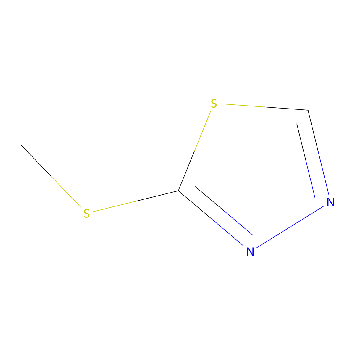 2-(Methylsulfanyl)-1,3,4-thiadiazole molecular structure, CAS 100114-48-5