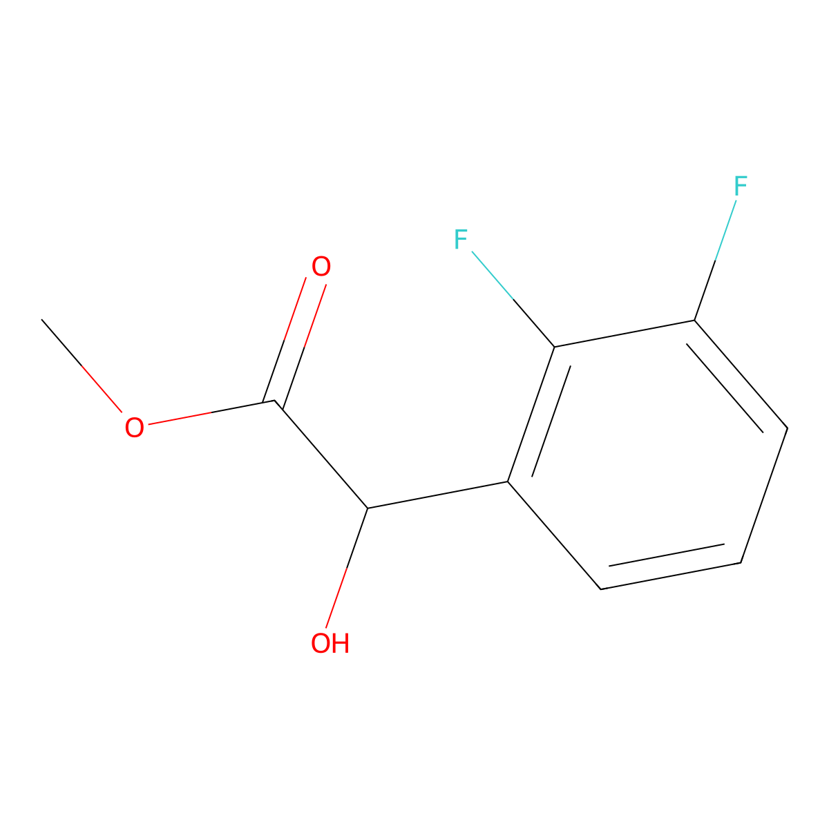 Methyl 2-(2,3-difluorophenyl)-2-hydroxyacetate molecular structure, CAS 1001159-03-0