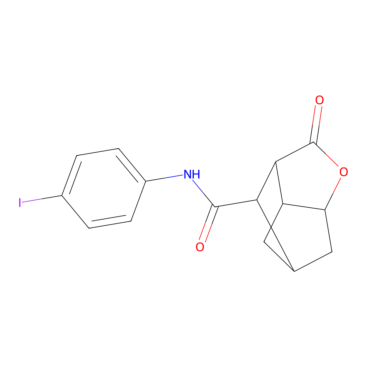 N-(4-iodophenyl)-2-oxohexahydro-2H-3,5-methanocyclopenta[b]furan-7-carboxamide molecular structure, CAS 1001166-22-8