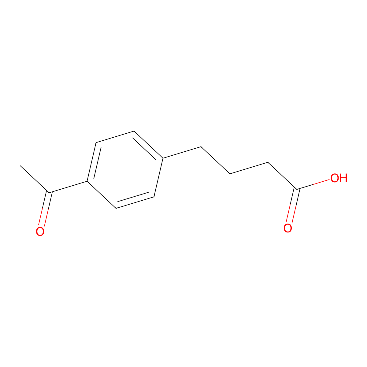 Benzenebutanoic acid, 4-acetyl- molecular structure, CAS 100117-48-4