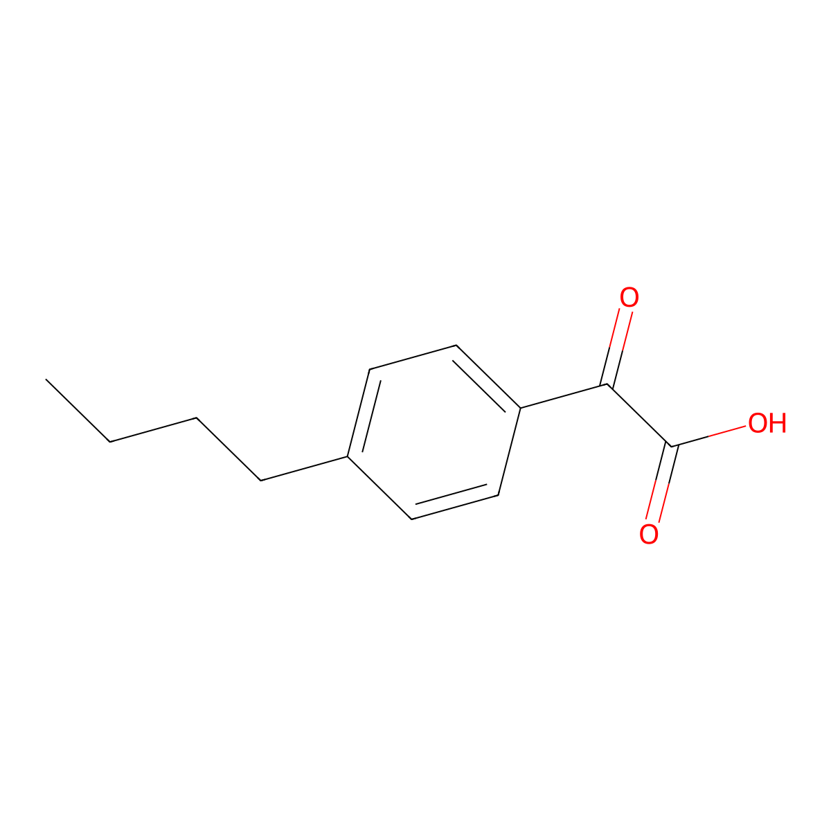 2-(4-Butylphenyl)-2-oxoacetic acid molecular structure, CAS 100117-61-1