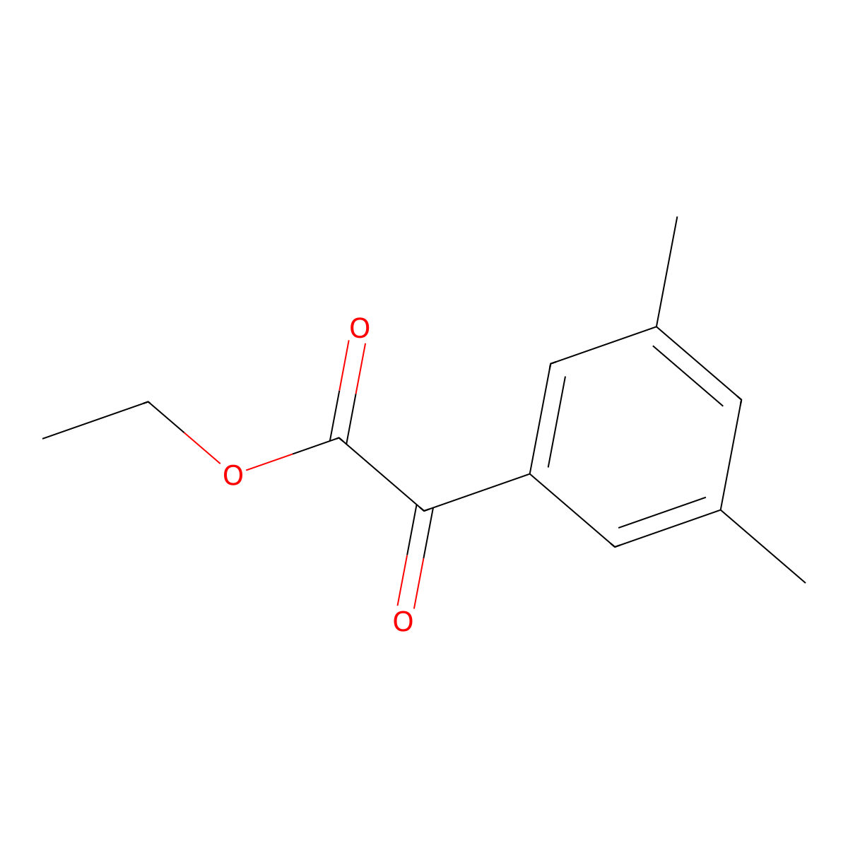 Ethyl 3,5-dimethylbenzoylformate molecular structure, CAS 100117-62-2