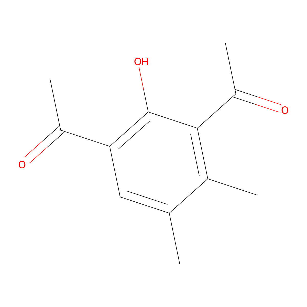 1,1'-(2-Hydroxy-4,5-dimethyl-1,3-phenylene)diethanone molecular structure, CAS 100117-76-8