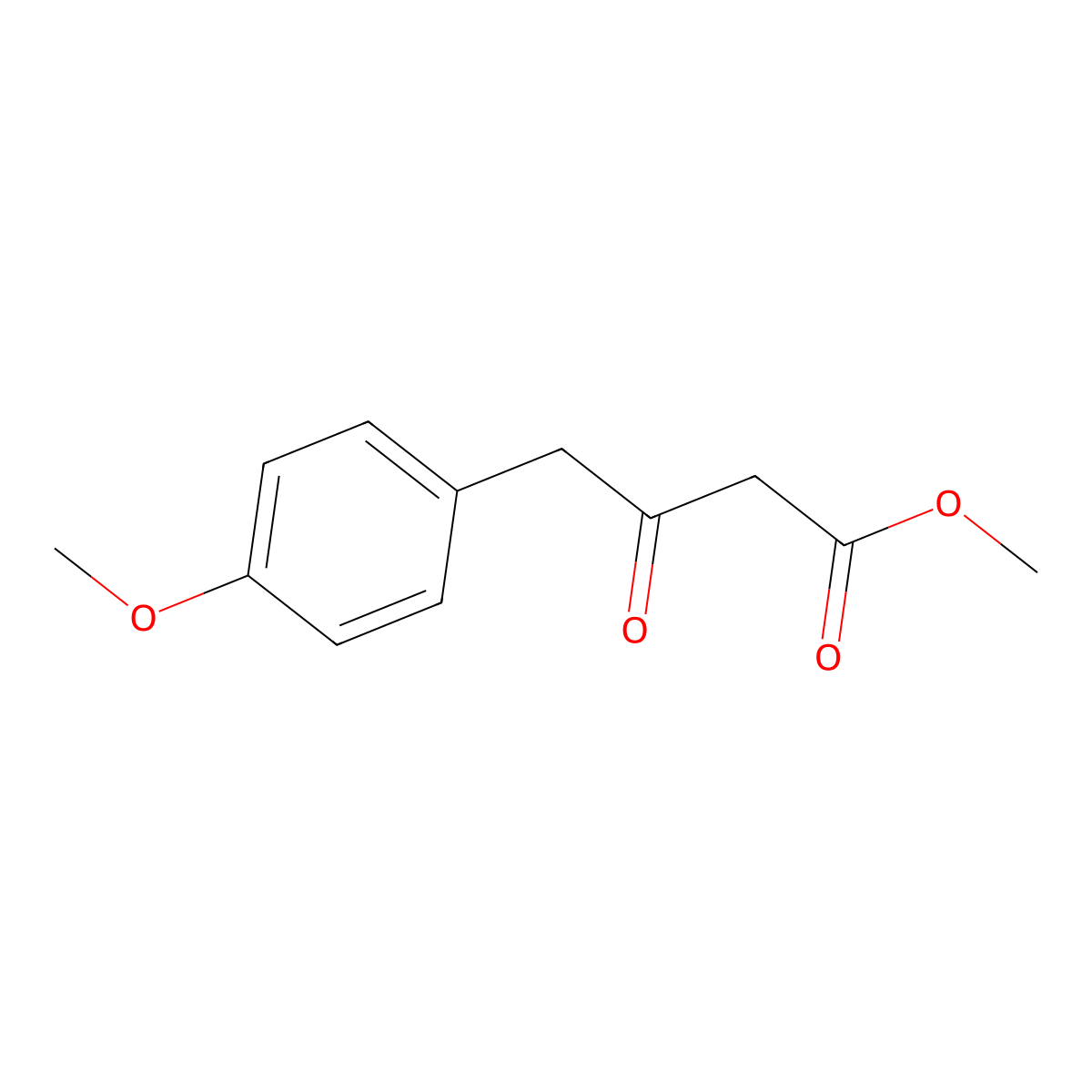 Methyl 4-(4-methoxyphenyl)-3-oxobutanoate molecular structure, CAS 100117-84-8
