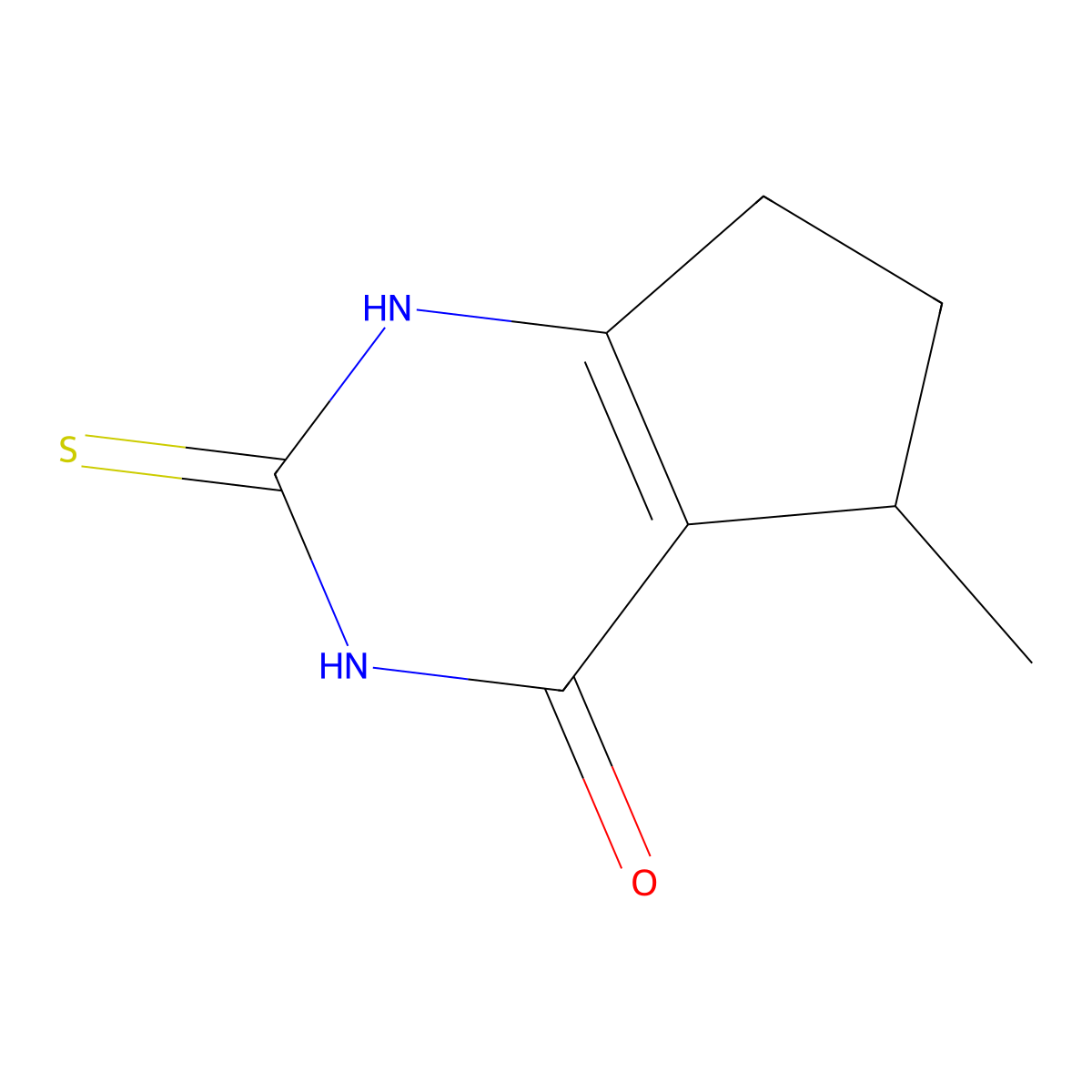 (R)-5-Methyl-2-thioxo-2,3,6,7-tetrahydro-1H-cyclopenta[d]pyrimidin-4(5H)-one molecular structure, CAS 1001178-85-3
