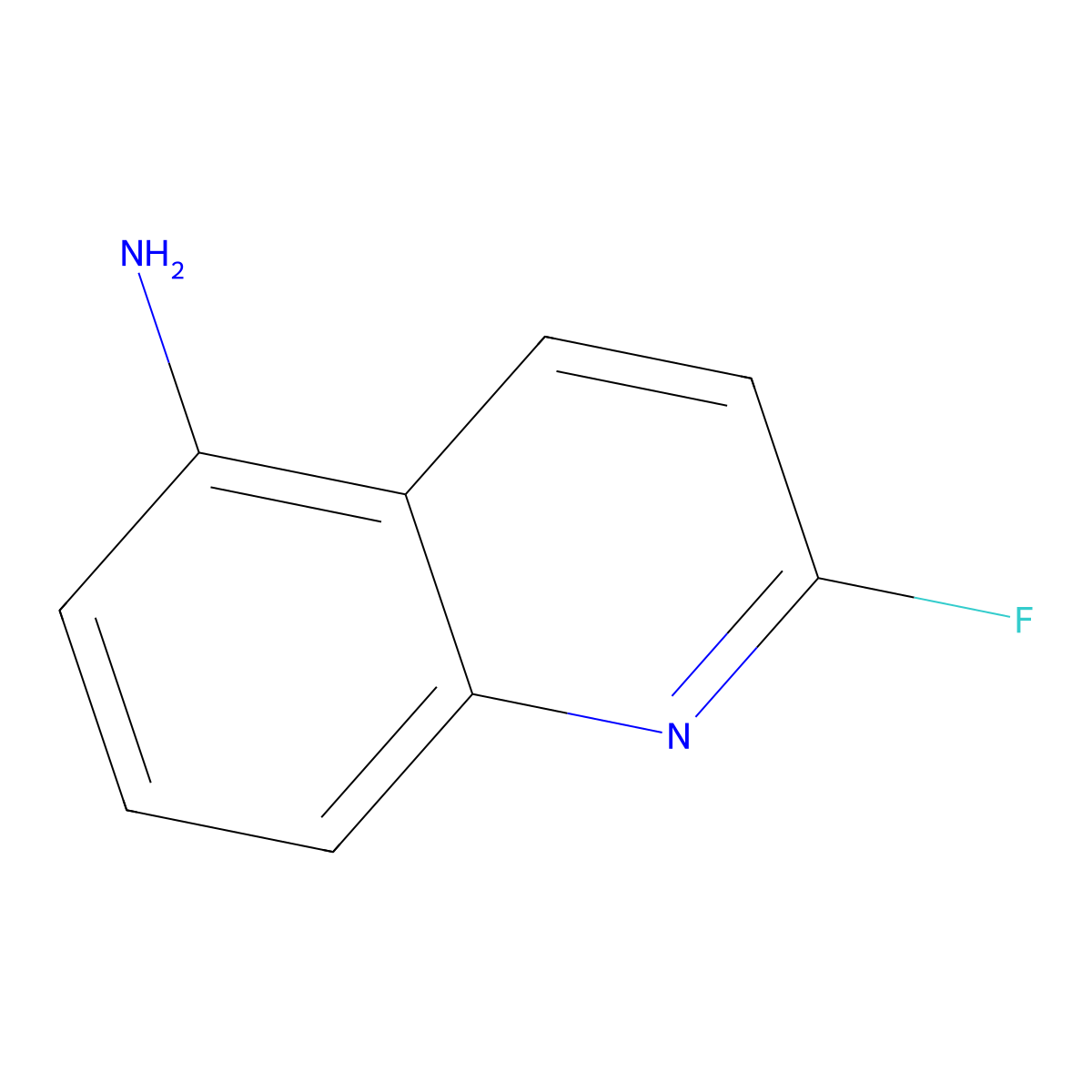 5-Amino-2-fluoroquinoline molecular structure, CAS 1001184-85-5