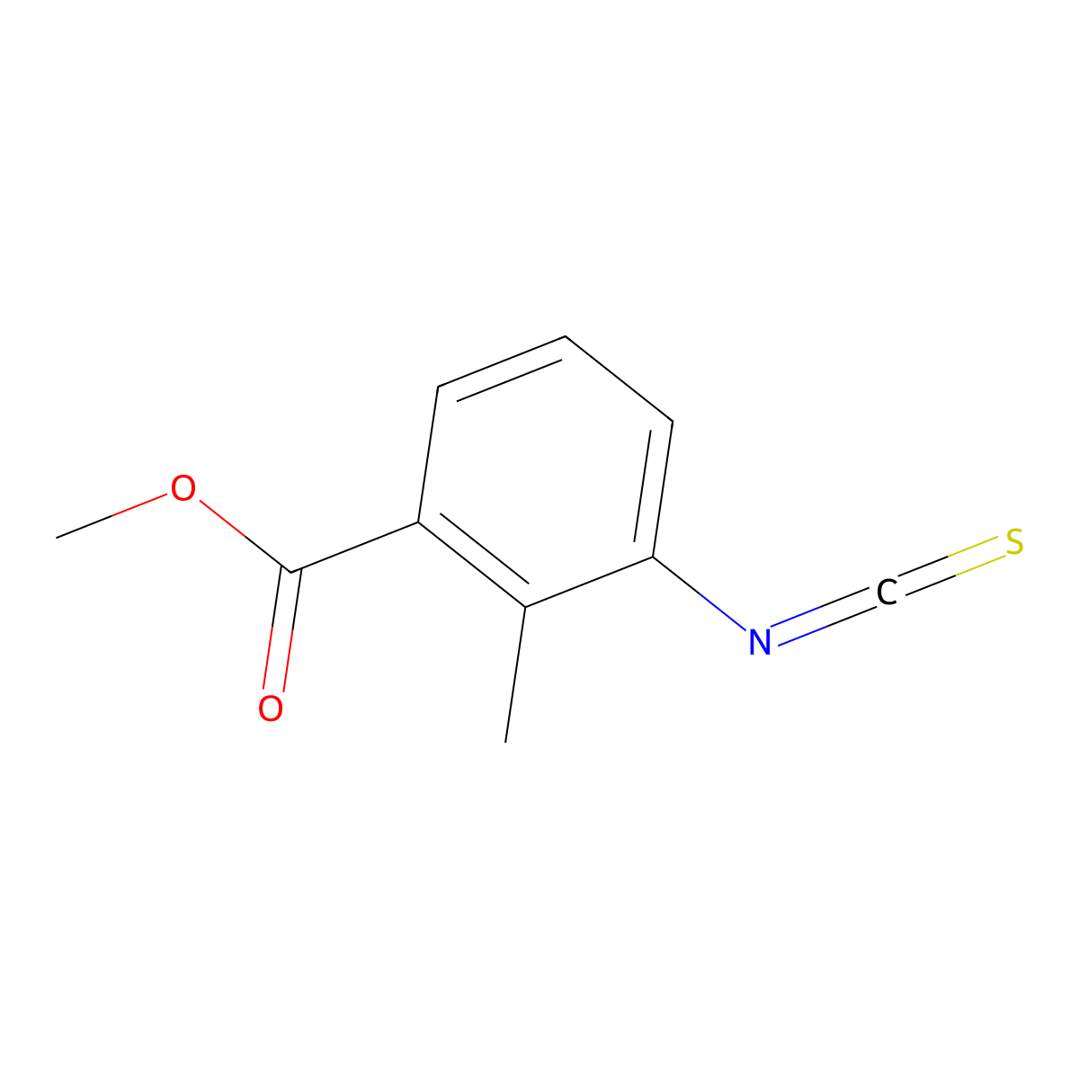 Methyl 3-isothiocyanato-2-methylbenzoate molecular structure, CAS 1001185-62-1