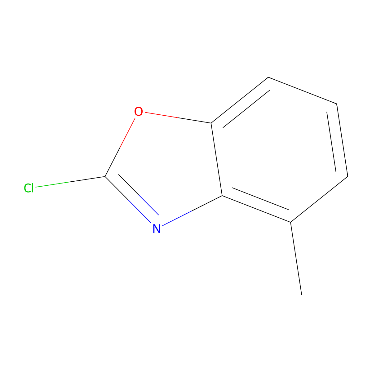 2-Chloro-4-methyl-1,3-benzoxazole molecular structure, CAS 1001185-81-4