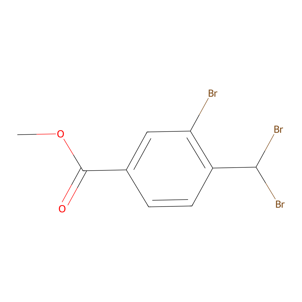 Methyl 3-bromo-4-(dibromomethyl)benzoate molecular structure, CAS 1001200-40-3