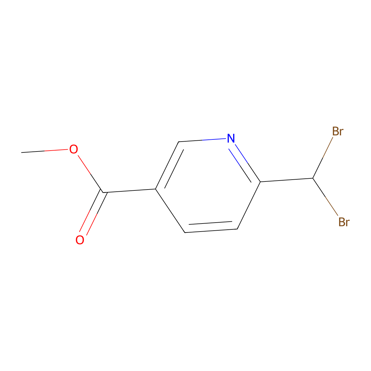 Methyl 6-(dibromomethyl)nicotinate molecular structure, CAS 1001200-43-6