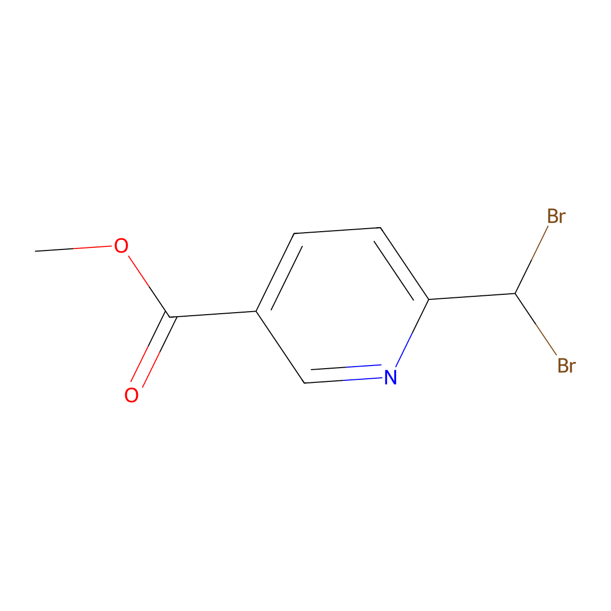 Methyl 6-(dibromomethyl)nicotinate molecular structure, CAS 1001200-43-6