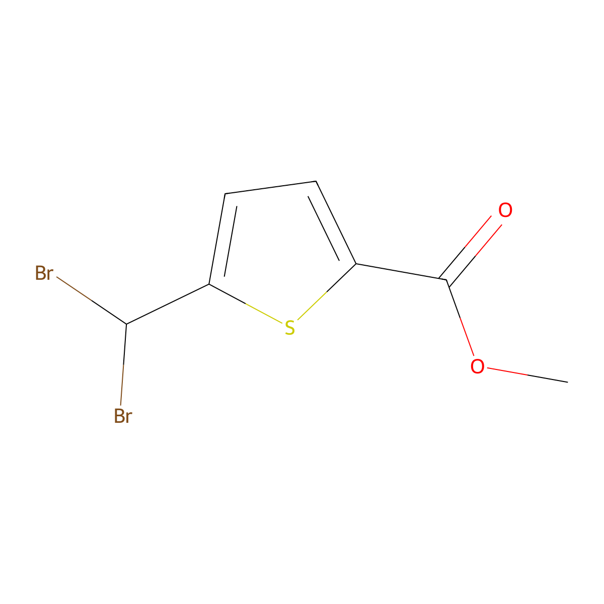 Methyl 5-(dibromomethyl)thiophene-2-carboxylate molecular structure, CAS 1001200-44-7