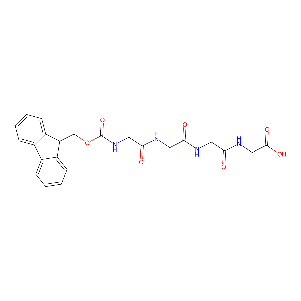 Fmoc-Gly-Gly-Gly-Gly molecular structure, CAS 1001202-16-9