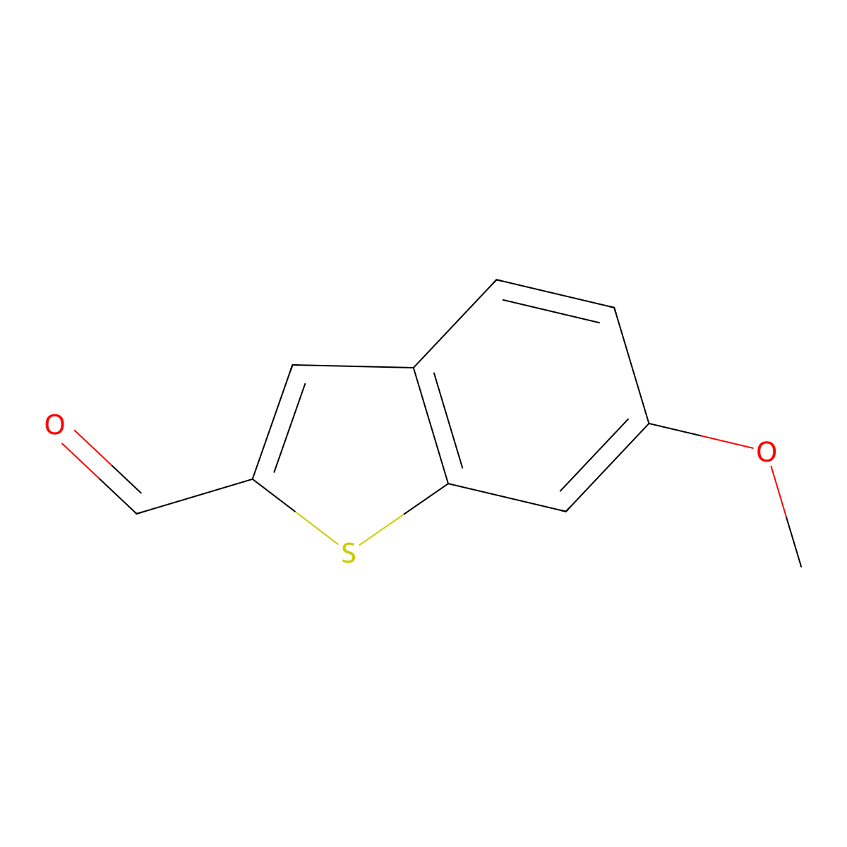 6-Methoxybenzo[b]thiophene-2-carbaldehyde molecular structure, CAS 1001203-26-4