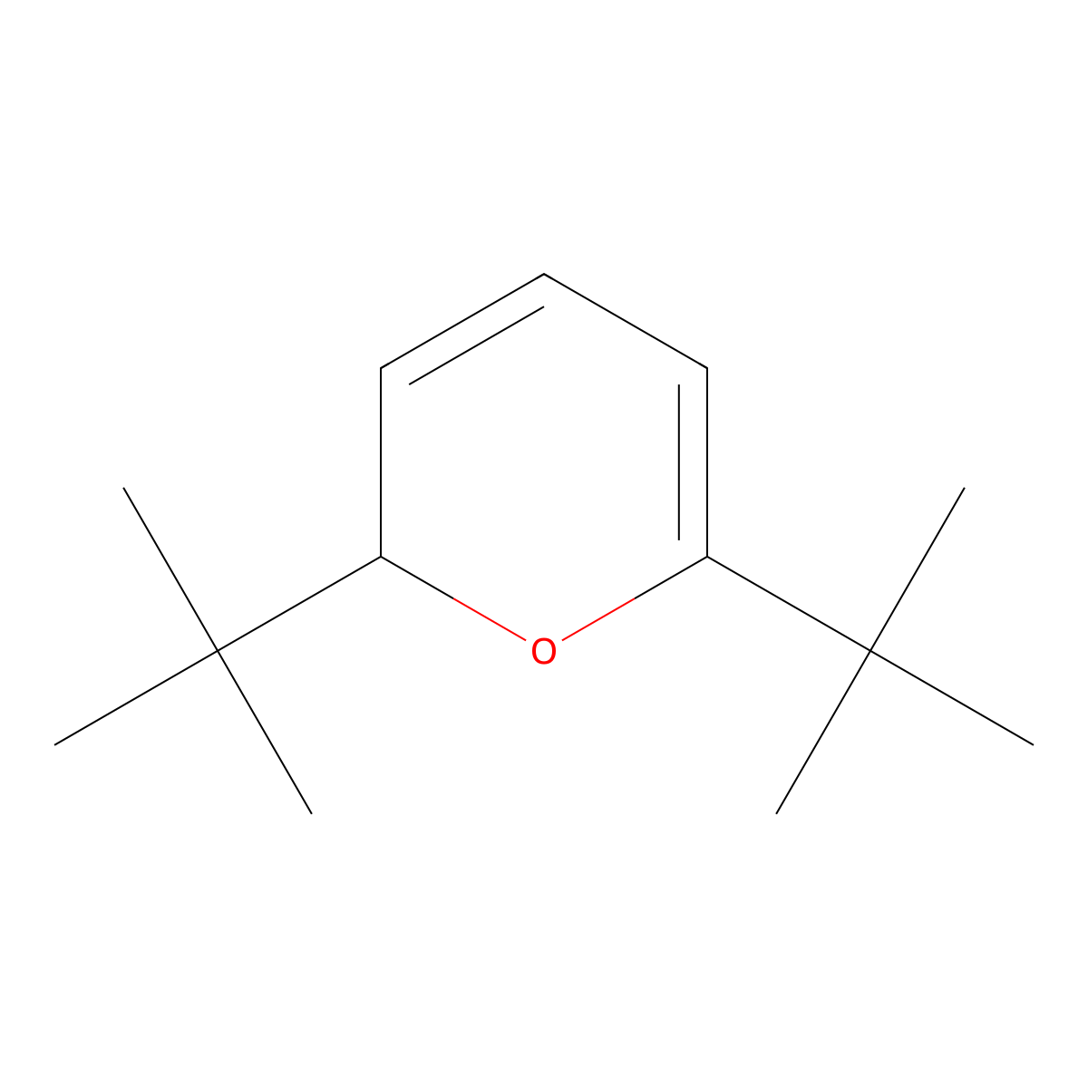 2,6-Di-tert-butylpyran molecular structure, CAS 1001205-60-2