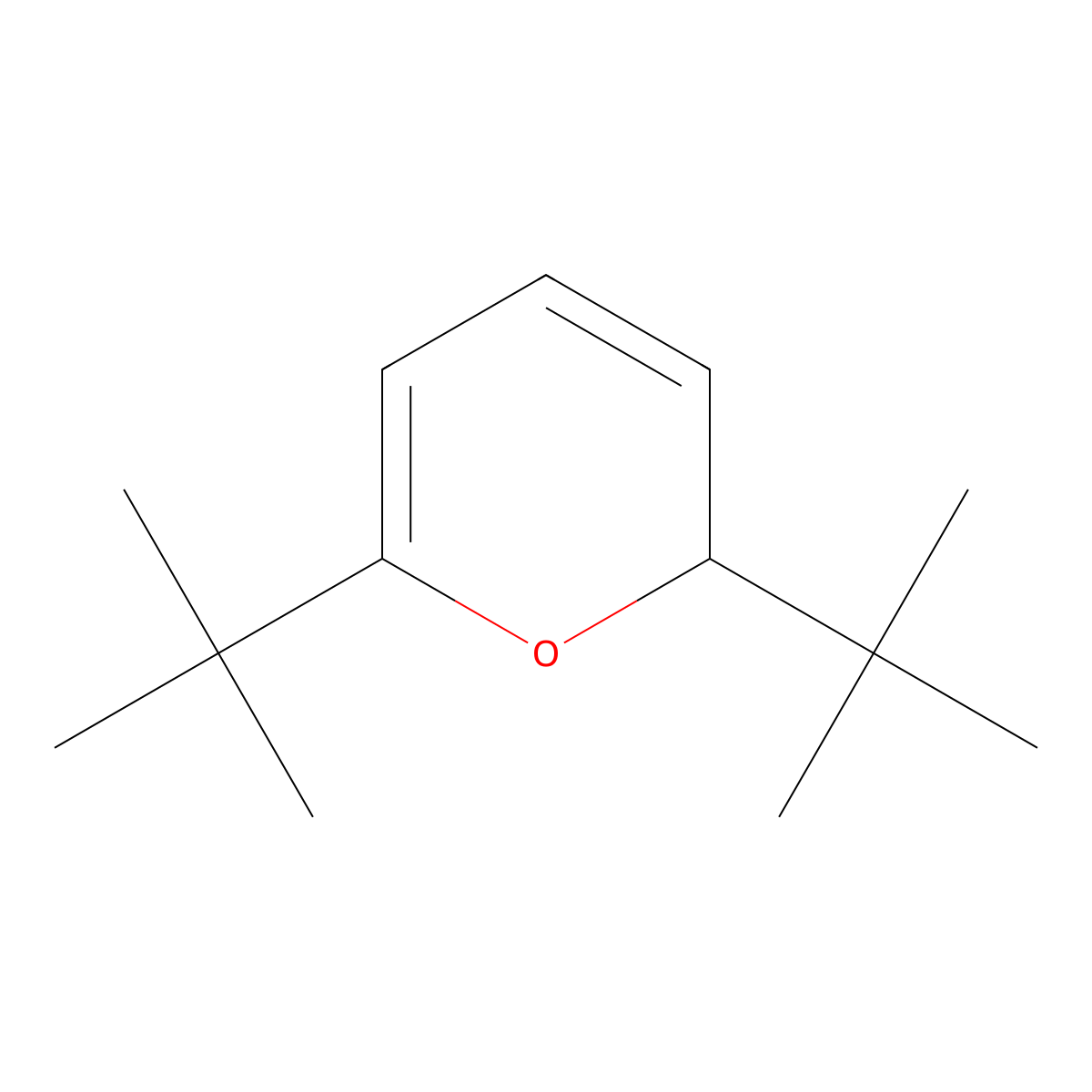2,6-Di-tert-butylpyran molecular structure, CAS 1001205-60-2
