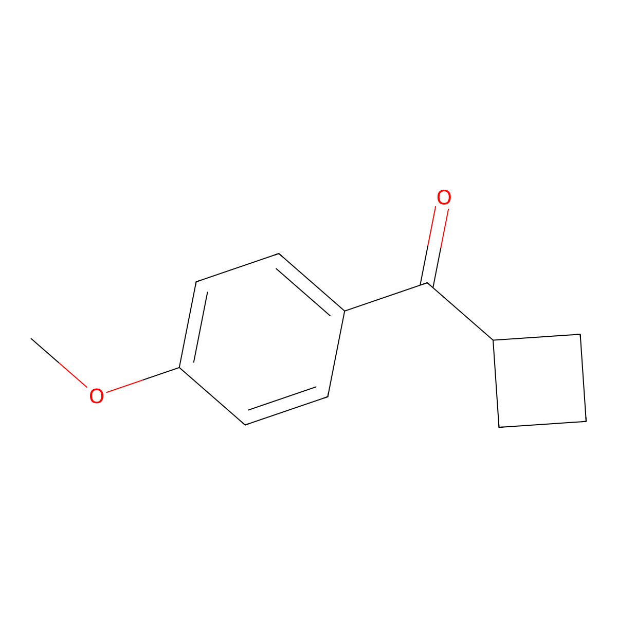 Cyclobutyl(4-methoxyphenyl)methanone molecular structure, CAS 100121-80-0