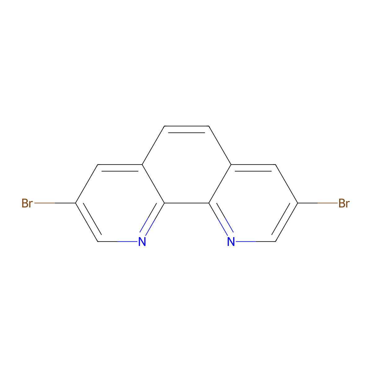 3,8-Dibromo-1,10-phenanthroline molecular structure, CAS 100125-12-0