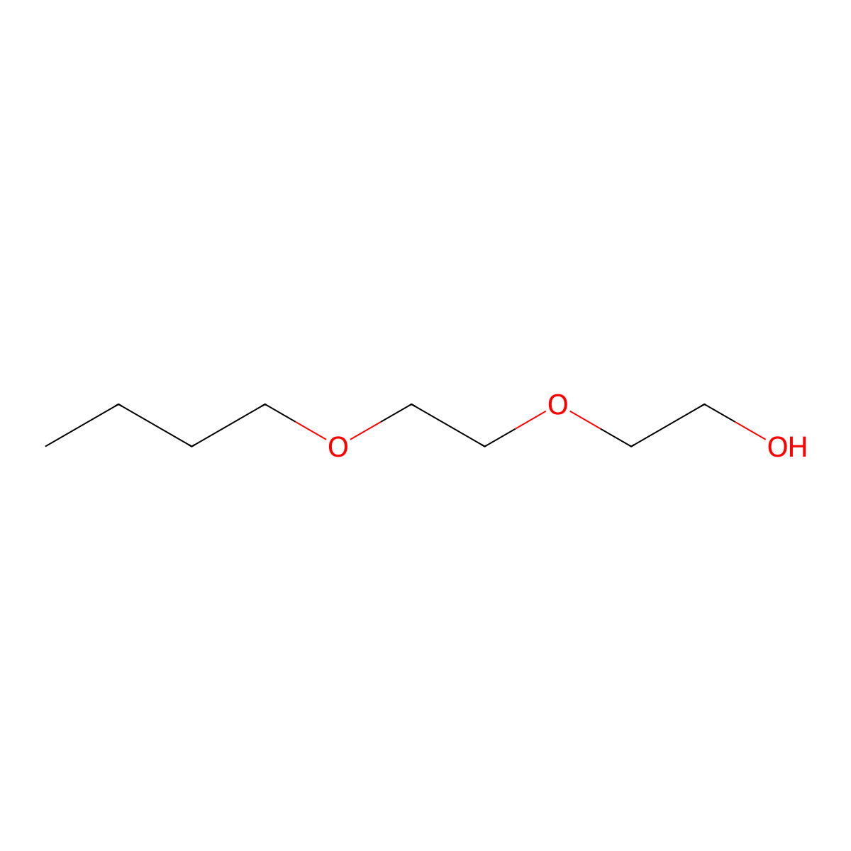 Diethylene Glycol Monobutyl Ether molecular structure, CAS 100125-59-5