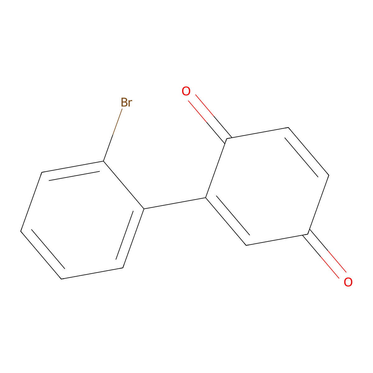 2-(2-Bromophenyl)cyclohexa-2,5-diene-1,4-dione molecular structure, CAS 100125-64-2