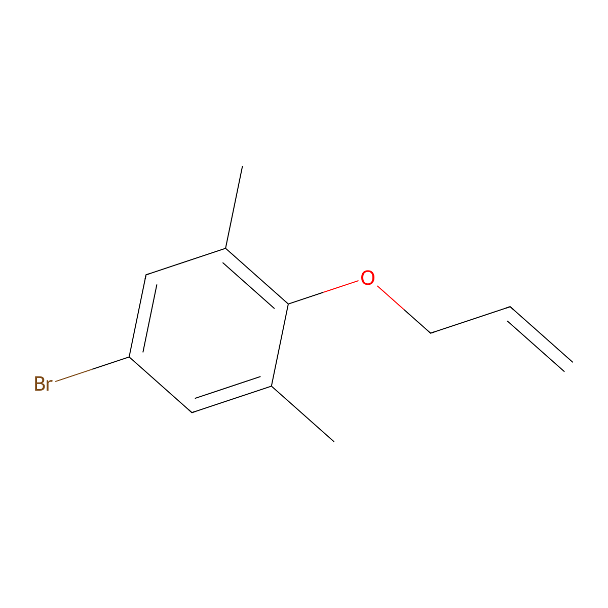 5-Bromo-1,3-dimethyl-2-((prop-2-en-1-yl)oxy)benzene molecular structure, CAS 100125-86-8