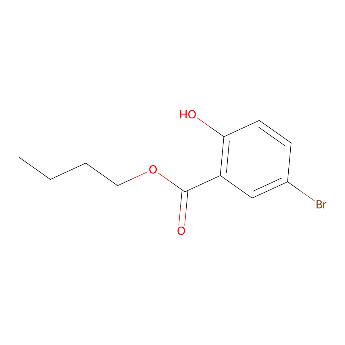 Butyl 5-bromo-2-hydroxybenzoate molecular structure, CAS 100126-05-4