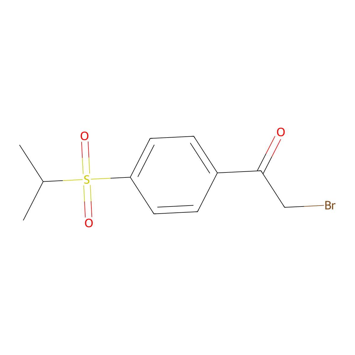 2-Bromo-1-(4-(isopropylsulfonyl)phenyl)ethanone molecular structure, CAS 100126-06-5