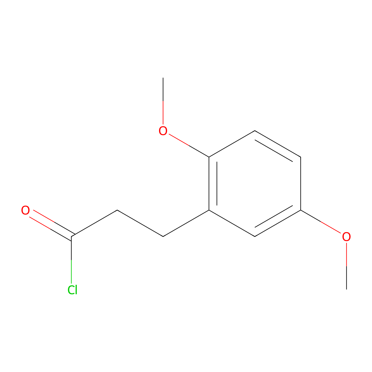 3-(2,5-Dimethoxyphenyl)propionyl chloride molecular structure, CAS 100126-94-1