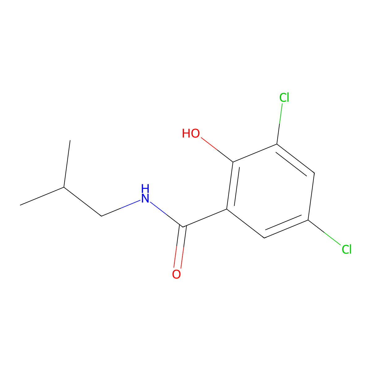 3,5-Dichloro-2-hydroxy-N-isobutylbenzamide molecular structure, CAS 100127-25-1