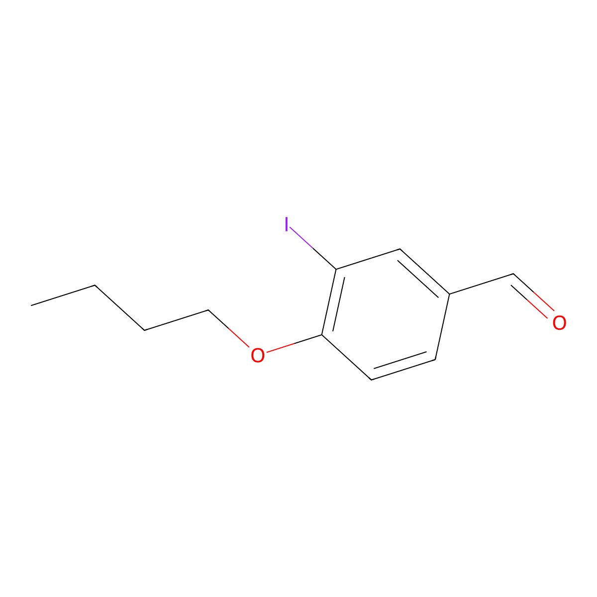 4-Butoxy-3-iodobenzaldehyde molecular structure, CAS 100127-55-7