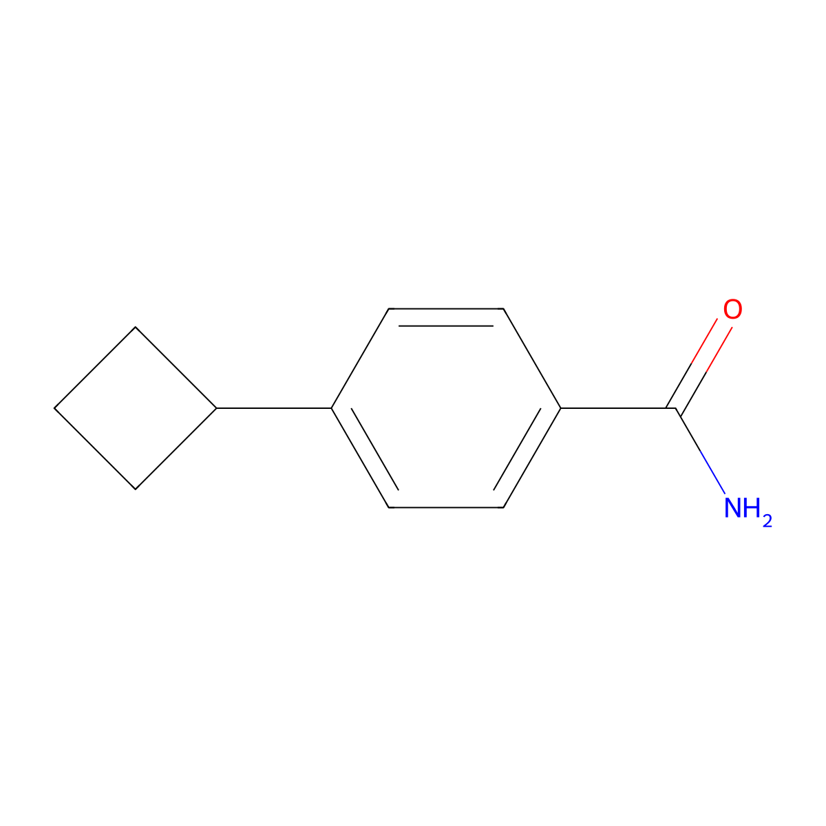 4-Cyclobutylbenzamide molecular structure, CAS 100127-73-9
