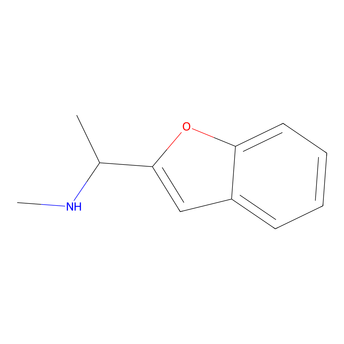 [1-(1-Benzofuran-2-yl)ethyl](methyl)amine molecular structure, CAS 100127-74-0