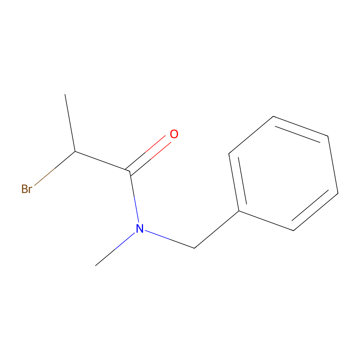 N-Benzyl-2-bromo-N-methylpropanamide molecular structure, CAS 100129-07-5