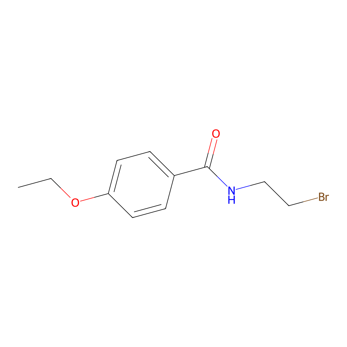 N-(2-bromoethyl)-4-ethoxybenzamide molecular structure, CAS 100129-14-4