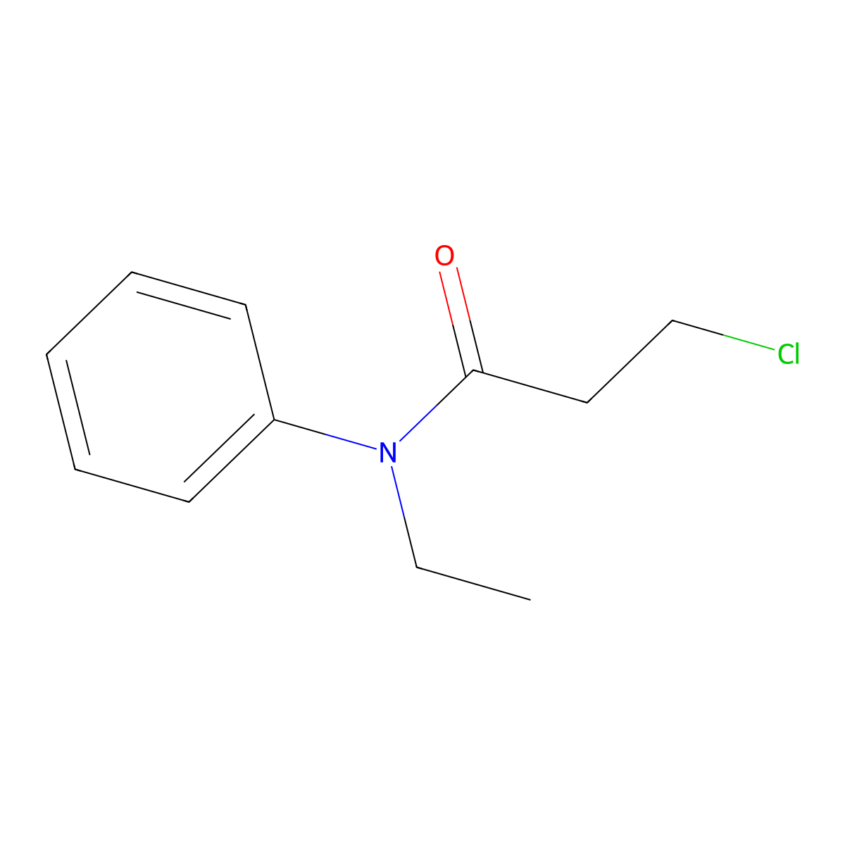 3-chloro-N-ethyl-N-phenylpropanamide molecular structure, CAS 100129-45-1