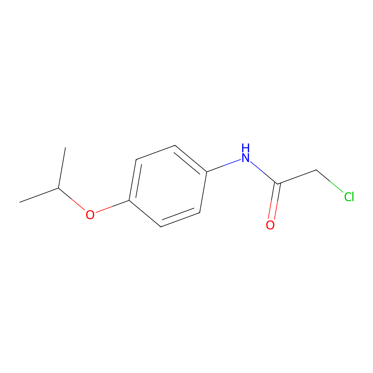 2-Chloro-N-(4-isopropoxyphenyl)acetamide molecular structure, CAS 100129-54-2