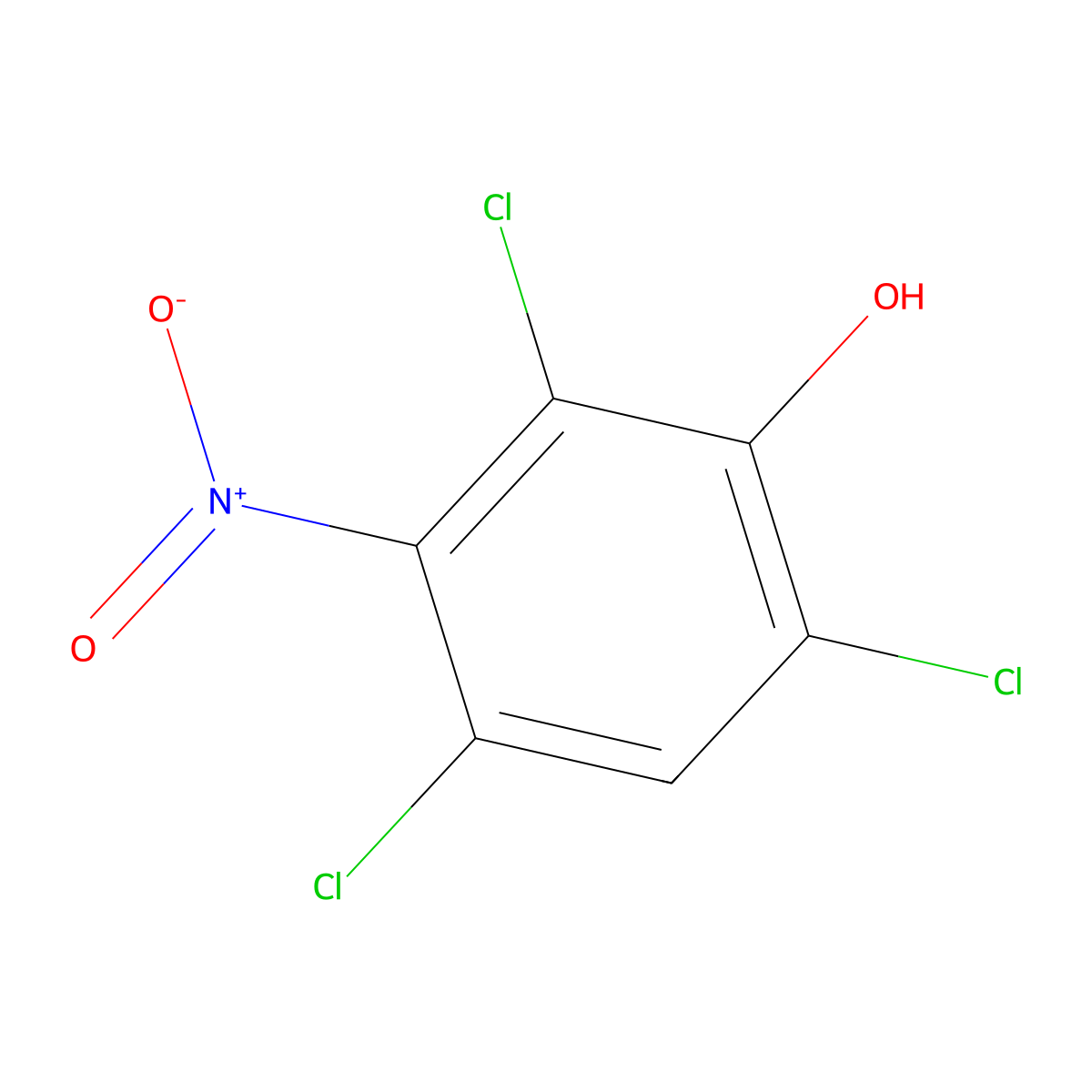 2,4,6-Trichloro-3-nitrophenol molecular structure, CAS 100130-16-3