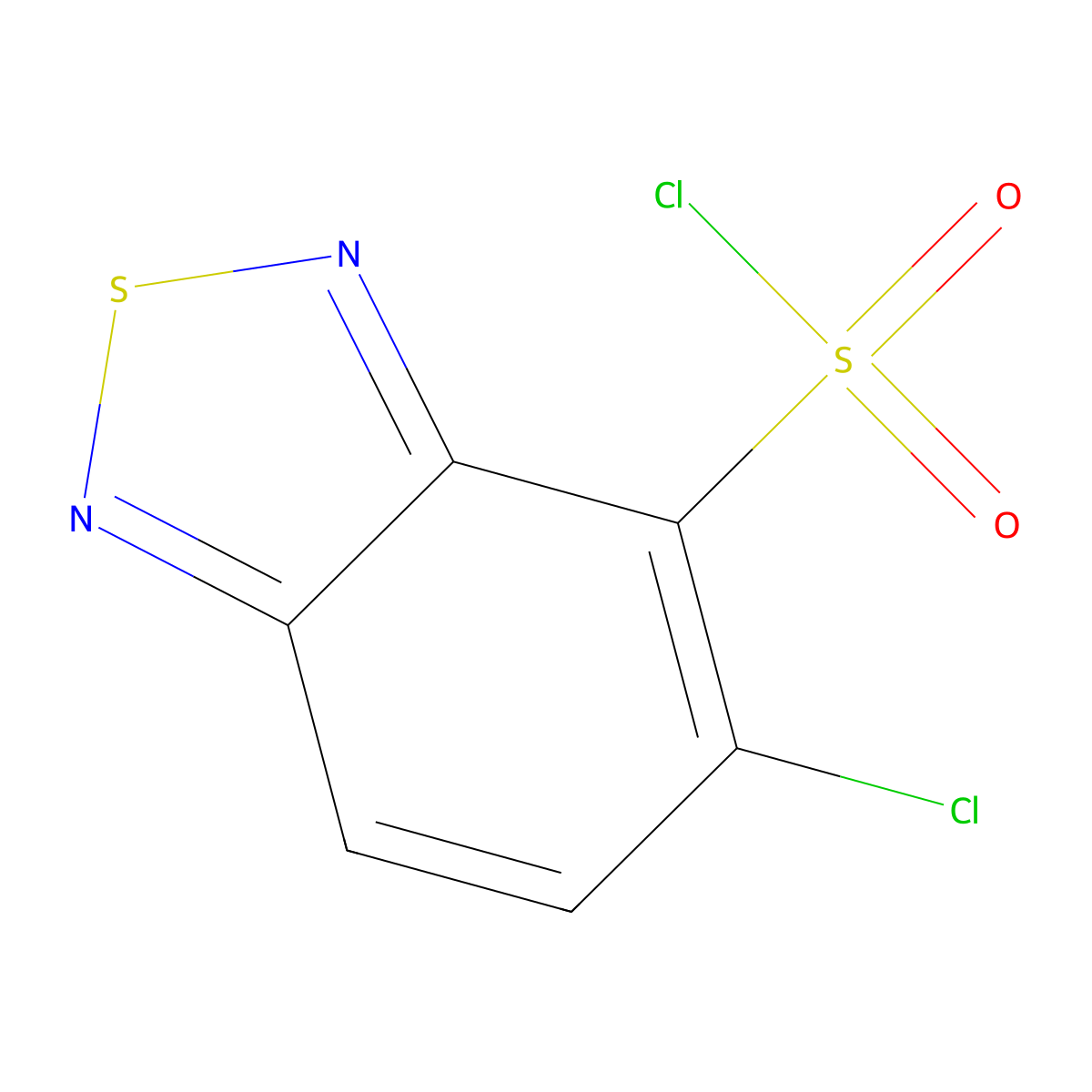 5-Chloro-2,1,3-benzothiadiazole-4-sulfonyl chloride molecular structure, CAS 100130-48-1
