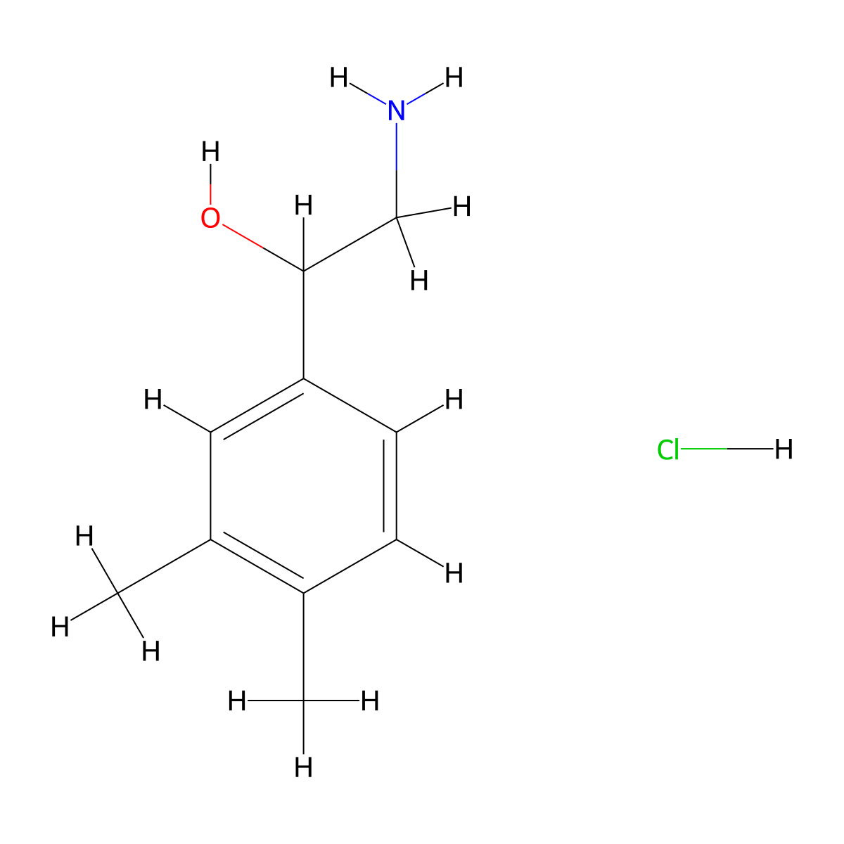 2-Amino-1-(3,4-dimethylphenyl)ethanol;hydrochloride molecular structure, CAS 100131-59-7