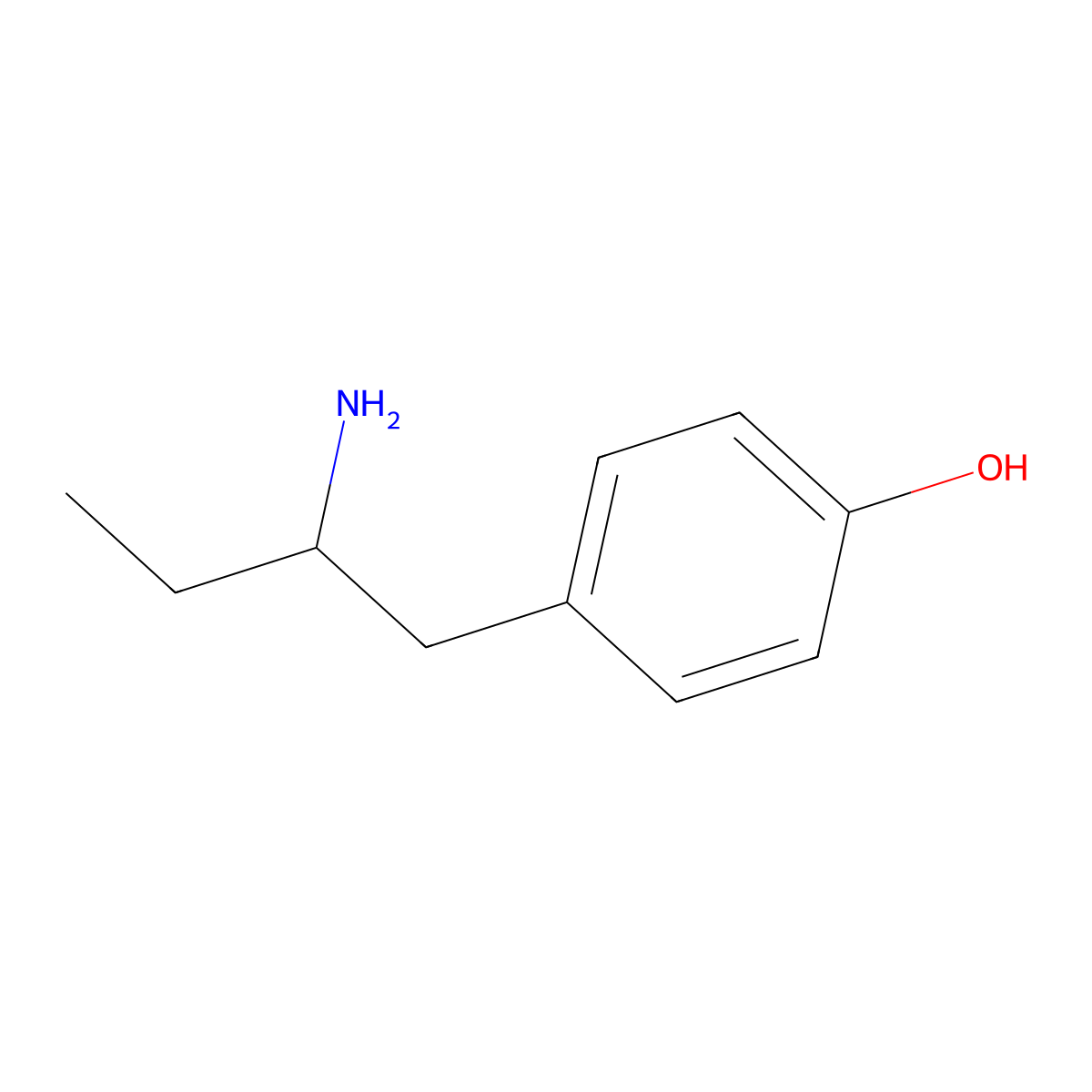 4-(2-Aminobutyl)phenol molecular structure, CAS 100131-85-9