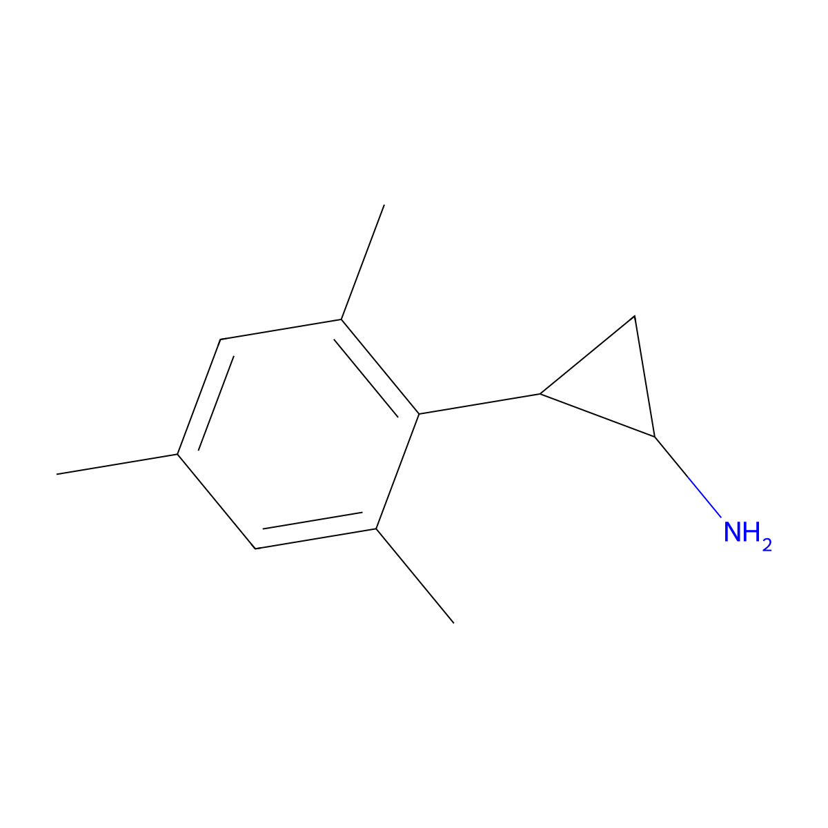 2-Mesitylcyclopropan-1-amine molecular structure, CAS 1001319-97-6