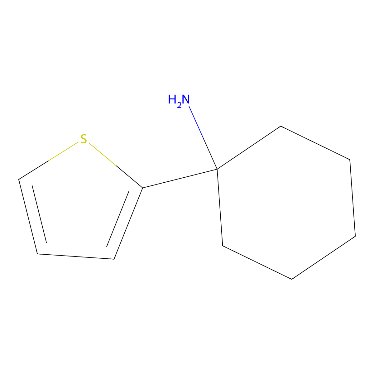 1-(Thiophen-2-yl)cyclohexan-1-amine molecular structure, CAS 100133-00-4