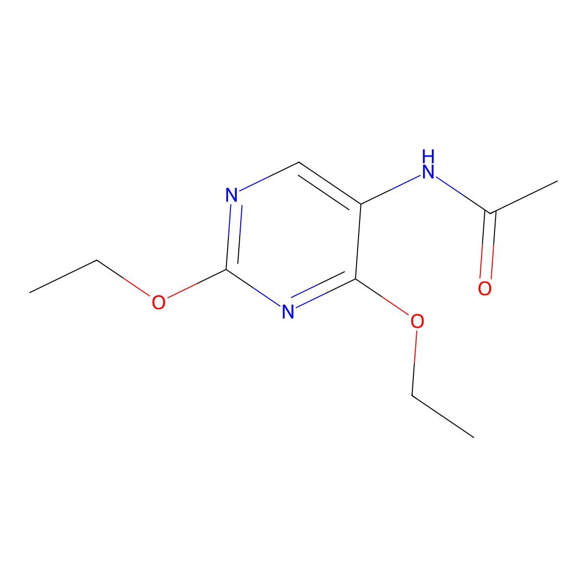 N-(2,4-diethoxypyrimidin-5-yl)acetamide molecular structure, CAS 100133-66-2