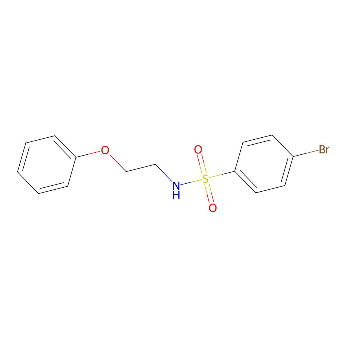 4-bromo-N-(2-phenoxyethyl)benzenesulfonamide molecular structure, CAS 1001333-84-1