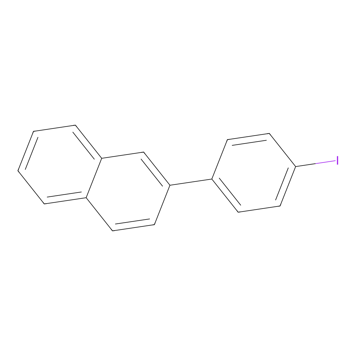 2-(4-Iodophenyl)naphthalene molecular structure, CAS 1001337-33-2