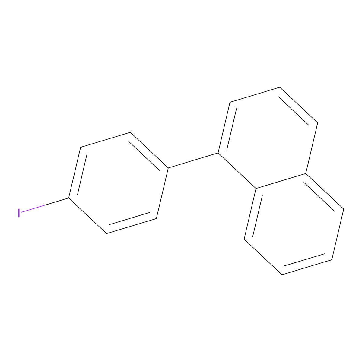 1-(4-Iodophenyl)naphthalene molecular structure, CAS 1001337-35-4