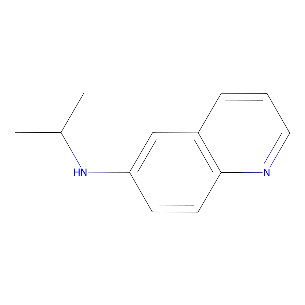 N-(propan-2-yl)quinolin-6-amine molecular structure, CAS 100134-32-5