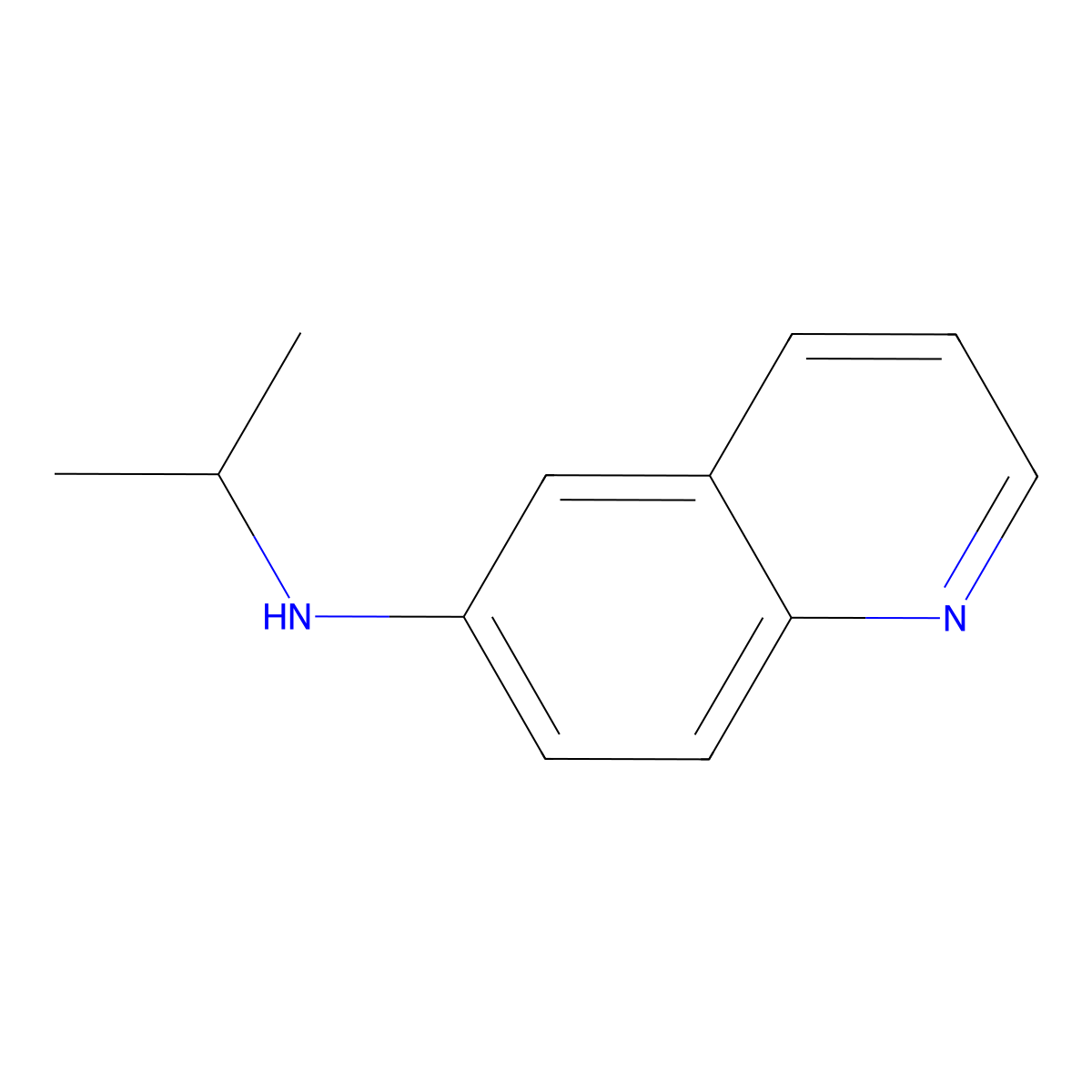 N-(propan-2-yl)quinolin-6-amine molecular structure, CAS 100134-32-5