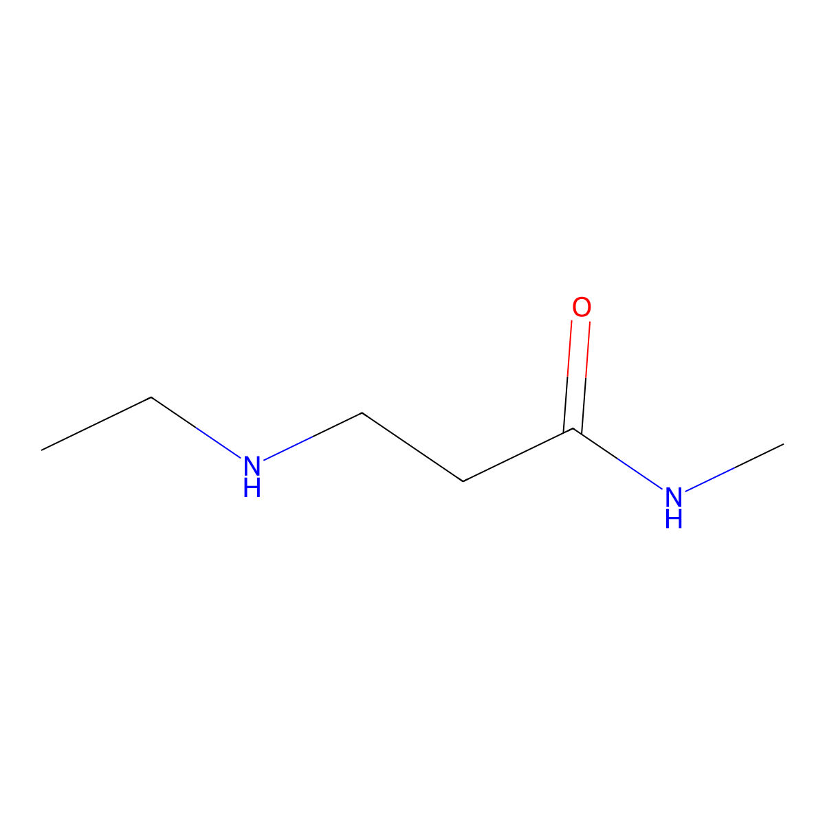 3-(ethylamino)-N-methylpropanamide molecular structure, CAS 1001346-08-2