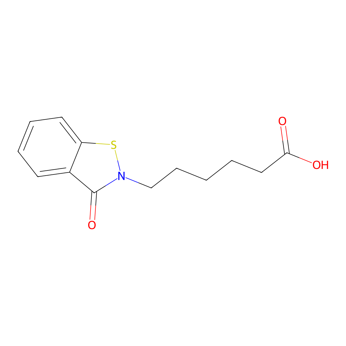 6-(3-oxobenzo[d]isothiazol-2(3H)-yl)hexanoic acid molecular structure, CAS 1001349-48-9
